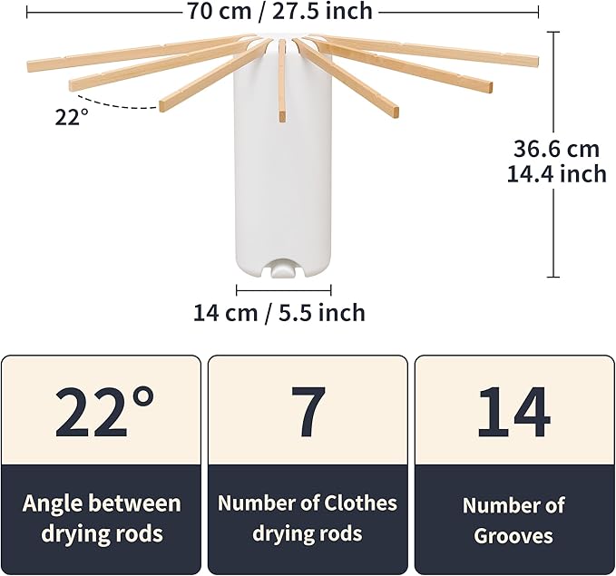 Wall Mounted Clothes Drying Rack Tripod,Foldable Drying Rack,Wall Mounted Drying Rack Clothing,Over The Door Drying Rack for Laundry Bedroom Household Wooden