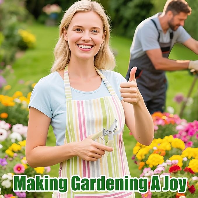 Pruning Shears, Sharp Stainless Steel Garden Shears, Bypass Garden Scissors & Clippers for Branch Trimming, Garden Clippers for Plants, Flowers, Fruit Trees, Gardening Gifts for Women&Men