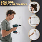 Drywall Repair Clips,Easy Install Drywall Clips 1/2 Inch,Professional Hole Repair Patch Kit for Wall and Sheetrock, Strong Metal Backing Clips with Screws for Home Improvement-32Packs