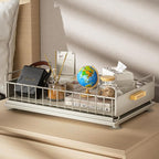 Under Sink Organizer, 2 Packs Under Sink Organizers and Storage, Slide Out Pull Out Cabinet Organizer Shelf with Metal Drawers for Kitchen Bathroom Pantry, Gray