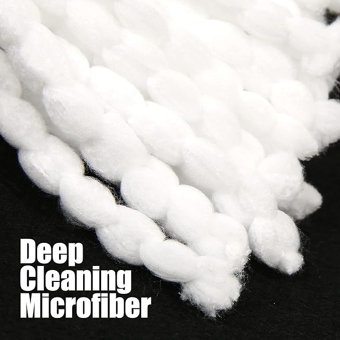7 Pack Mop Head Replacement for O Cedar: Spin Mop Refill Compatible with Ocedar - Microfiber Replace Heads and Tile Marble Grout Scrubber Bristle for O'ceda