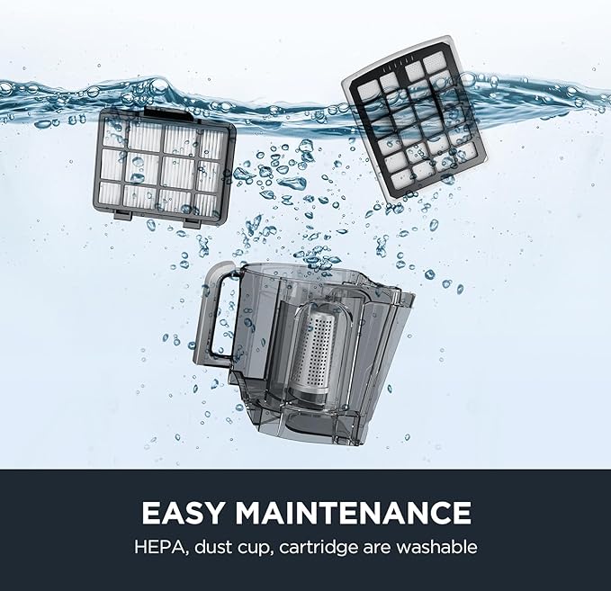 Eureka Bagless Canister Vacuum Cleaner, Lightweight Vac for Carpets and Hard Floors, Silver with Black, NEN180