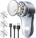 POPCHOSE Fabric Shaver, Lint Remover for Clothes, Electric Lint Shaver with 6-leaf Blades, Sweater Shavers to Remove Pilling for Clothing, Couch, Furniture, Fuzz, Lint Ball, Pillings, USB Rechargeable