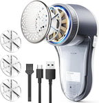 POPCHOSE Fabric Shaver, Lint Remover for Clothes, Electric Lint Shaver with 6-leaf Blades, Sweater Shavers to Remove Pilling for Clothing, Couch, Furniture, Fuzz, Lint Ball, Pillings, USB Rechargeable