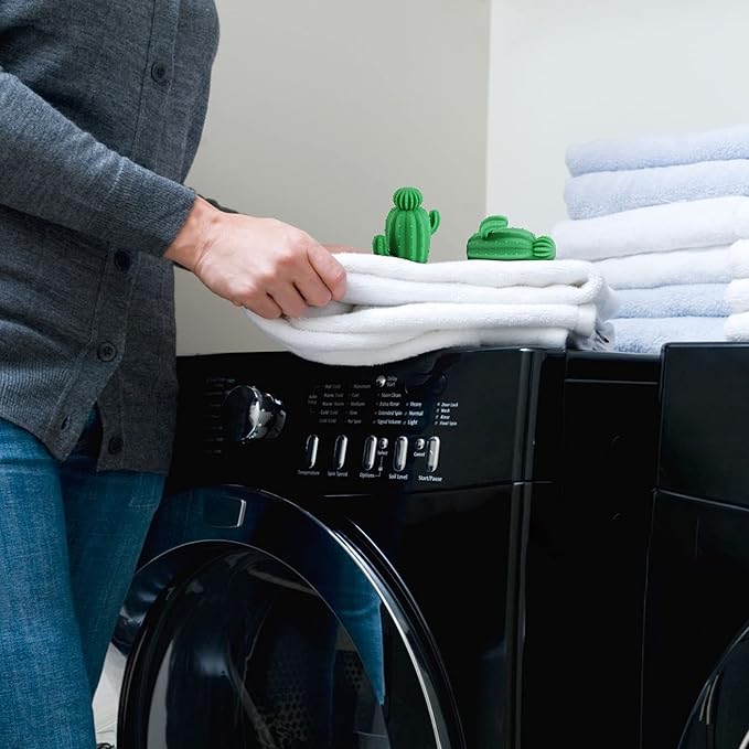 Sunseeke Silicone Dryer Balls, Natural Fabric Softener, Reusable, Reduces Clothing Wrinkles and Saves Drying Time -Blue, XL 4-Pack (Green 6pack)