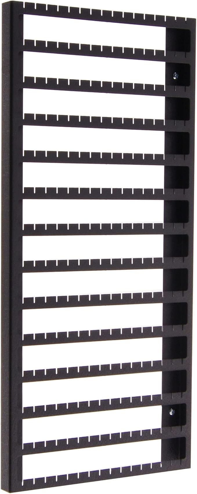 Angelynn's Wall Mounted Earring Holder Organizer Display for Women Small Earrings ONLY, Post Stud Dangle Pierced Earrings, Hanging Closet Jewelry Storage Rack, Luka Large Black 9"x20"