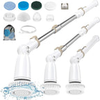 DIAFIELD Electric Spin Scrubber, Cordless Cleaning Brush with 8 Replaceable Brush Heads and Detachable & Adjustable Extension Handle, Dual Speed Shower Scrubber for Cleaning Shower, Tile, Wall, Floor