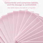 Floor Cleaning Tablets Sheets, Method Hardwood Floor Cleaner and Polish Pack of 300, Concentrate Mild Scent For RV Wall Tiles, Hardwood, Laminate Floor, Pink