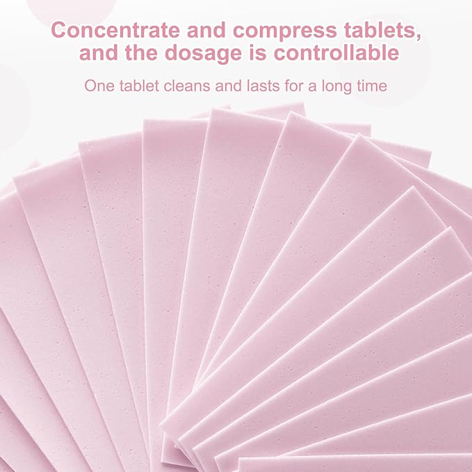 Floor Cleaning Tablets Sheets, Method Hardwood Floor Cleaner and Polish Pack of 300, Concentrate Mild Scent For RV Wall Tiles, Hardwood, Laminate Floor, Pink