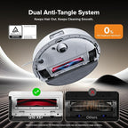 roborock Q10 X5+ Robot Vacuum and Mop Combo, Self-Emptying, 10,000Pa Suction, Obstacle Avoidance, LiDAR Navigation, Hands-Free Cleaning, No-Go Zones, Perfect for Carpet and Pet Hair, White