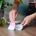 2 Pcs Mini Dustpan Set Brush for Table Whisk Brooms Small Dustpan Broom Set Mini Dust Pans with Brush Tiny Cleaning Table Sweep