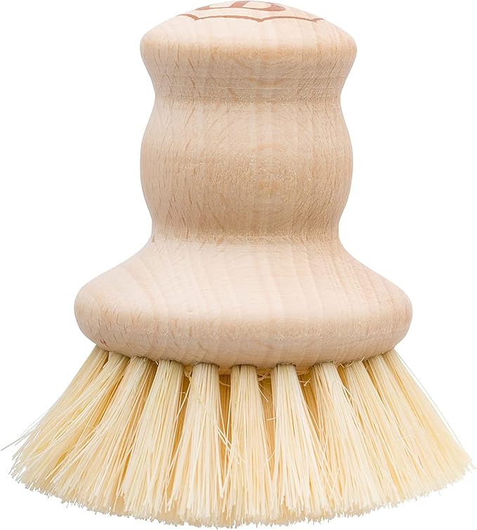 Redecker Tampico Fiber Pot Brush with Untreated Beechwood Handle, Set of 2, 2-1/2-inch Diameter, Made in Germany