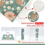 6 - Pack Swedish Kitchen Dish Cloths - Reusable Paper Towels for Counters & Dishes - Eco Friendly Cellulose Sponge Cloth - Assorted (Butterfly)