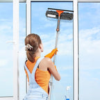 Window Squeegee Cleaner Set 2-in-1 Window Cleaning Tool with Extendable Pole, Window Cleaning kit with Bendable Head for Indoor & Outdoor Glass for Car Indoor Outdoor High Windows（Kit1.0）