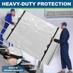 TICONN Mattress Bags for Moving, Heavy Duty Full Mattress Cover Storage Bag with Full-Around Handle and Adjustable Buckles (Clear, Full)