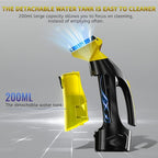 Window Vacuum Squeegee Cordless, Window Vac with Detachable Water Tank and Strong Suction, Electric Window Cleaning Tool for Shower Wall, Mirror, Glass, Car Windshield, Countertop, Tiles
