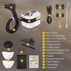 Dyna-Living Steam Cleaner 1500W Handheld Steamer for Cleaning 221℉ High-Temp Portable Car Steamer Cleaner, Intelligent Touch Panel & Spray Gun Control, Steamer Cleaner for Car