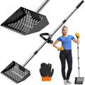 Chicken Poop Scooper with Ergonomic Grip, 4 in 1 Adjustable Chicken Coop Pooper Shovel (24 to 70"), Sifting Litter Shovel Scoop for Chicken Coop/Goat Stall/Stable Cleaning