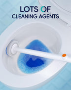 Disposable Toilet Cleaning System - Toilet Wand Kit with 18 High-Performance Refills, Wall Mounted Brush and Holder for Deep Cleaning Bathroom (Brush + 18 Refills)