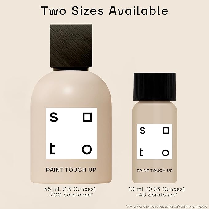 soto Beige Paint Touch Up, Multi-Surface, Matte Finish (No. 13 Smoked Salt) — 10 Milliliters of Scratch Repair for Furniture, Walls, Cabinets, Trim, Doors, Indoor/Outdoor
