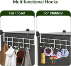 Whitmor 16 Cube Closet Organizers and Storage, Stackable Plastic Closet Shelves with Hooks & Mallet, DIY Clothes Organizer, Cube Bookshelf, Portable Storage Organizer for Bedroom, Home, Office, Black
