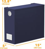 SpaceAid 9 Pack Bed Sheet Organizers and Storage, Foldable Sheet Organizer with Window for Linen Closet, Set Folder Keeper for Queen & King Size Bedding Storage (Navy Blue)