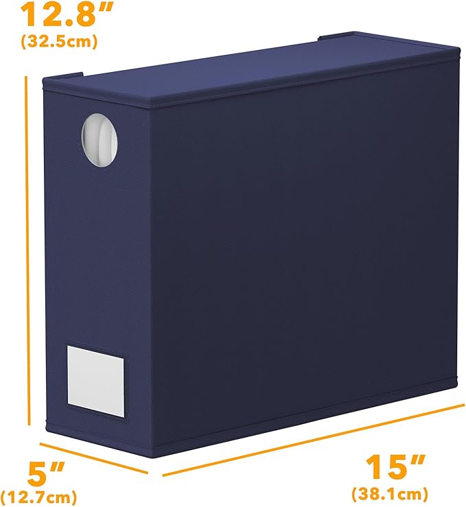 SpaceAid 9 Pack Bed Sheet Organizers and Storage, Foldable Sheet Organizer with Window for Linen Closet, Set Folder Keeper for Queen & King Size Bedding Storage (Navy Blue)