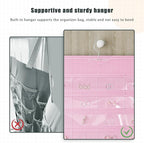 2 Pack Hanging Jewelry Organizer 80-Pocket Dual-sided Jewelry Storage for Earring Necklace Bracelet Ring Travel Holder, Pink