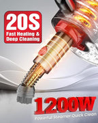 Steam Mop Cleaner Safe High-temp for Deep Cleaning, Lightest Detachable Floor Steamer with 2 Steam Mode 3 Adjustable Level Heavy Duty Powerful Handheld Steam Cleaner for Hardwood & Laminate Tile Grout