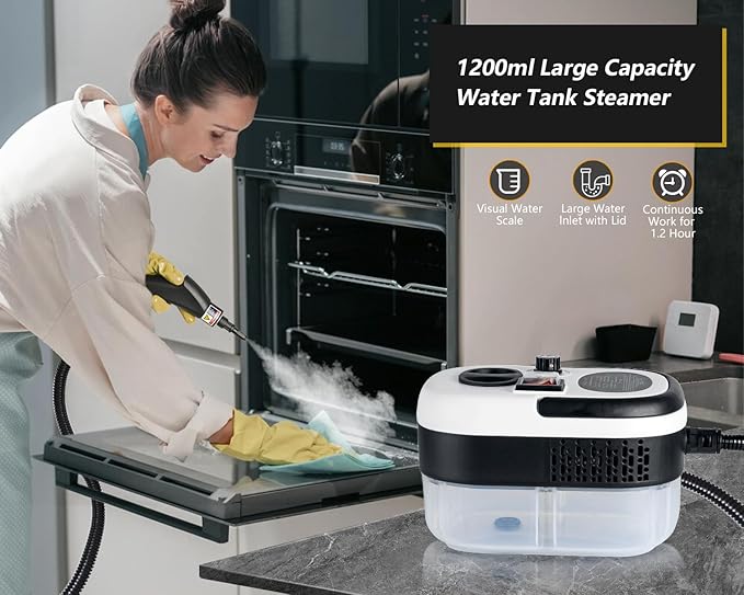 7 in 1 Steam Cleaner 2500W High Pressure Steamer for Cleaning, Car Steamer Handheld Steam Cleaner for Home Use, Hardwood Floor Steam Cleaner for Upholstery, Kitchen, Bathroom, Grout