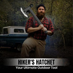 Rite Edge 17.5-Inch Hiker's Hatchet – Multi-Tool Axe with Hidden Saw, Fire Starter, Hammer, and Nylon Fiber Handle – Includes ABS Sheath for Camping and Survival