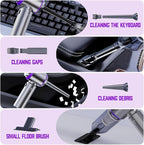 Mini Cordless Handheld Car Vacuum Cleaner/Air Duster/Blower/Hand Pump, 21000 PA High Power Brushless Motor, Portable Keyboard Vacuum Cleaner with Multi-Nozzles for Home, Office, Computer(Purple)