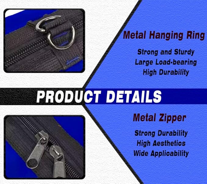 FASTECH 22 Inch Heavy Duty Tools Bag With Wide Mouth for Tool Storage, Carrier and Organizer, Tool Bag for Men/Women, Wide Mouth Tote Bag With Inside Pockets (22 Inch)