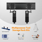 Garage Tool Organizer Wall Mount, 48 Inch Adjustable Garage Tool Storage Rack, Heavy Duty Garden Tool Organizer Rack, Yard Tool Organizer System for Rake Shovel Broom Mop Wall Holder
