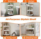 Rolling Cart with Wheels 3 Tier Bathroom Organizer Mobile Shelving Unit Utility Cart Tower Rack Multifunction Utility Storage carts, Kitchen Storage Organizer for Kitchen Laundry Narrow Places, White