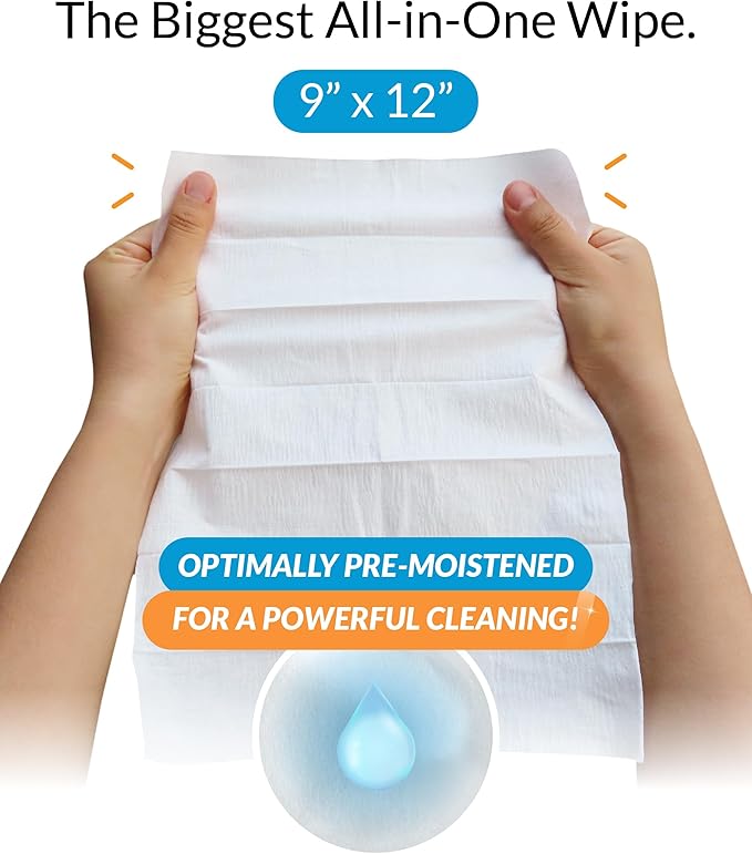 iCloth XL Screen Cleaning Wipes, Lint-Free and Streak-Free, Fast-Drying, Removes Dust, Fingerprints, and Smudges (24 XL Wipes)