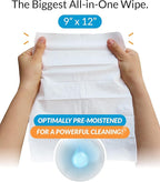 iCloth XL Screen Cleaning Wipes, Lint-Free and Streak-Free, Fast-Drying, Removes Dust, Fingerprints, and Smudges (100 XL Wipes)