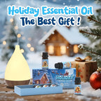Holiday Essential Oils Set, Fragrance Oil Set for Diffuser, Scent Diffuser Oil for Candle Making-Vanilla Cinnamon Cookies, Caramel Apples, Gingerbread, Fir Cedar, Orange Cloves, Mulled Wine