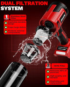 Cordless Vacuum Cleaner for Milwaukee Battery, 5 in 1 Lightweight Electric Handheld Vacuum with 3 x HEPA Filter, 20KPA Powerful Suction, 200W Brushless Motor for Carpet,Sofa,Car (Battery Not Included)