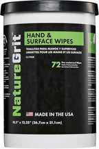 NatureGrit Hand & Surface Wipes: Heavy Duty Grease & Grime Removal, Degreaser Wipes for Mechanics, Workshop Use (1)