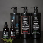 Dead Sea Collection Mens Body Wash 3 in 1 – Amber Wood Body Wash for Men – Shower Gel – Shampoo – Shower Soap for Face and Hair – Pack of 2 Bottles (33.8 Fl. Oz. Each)