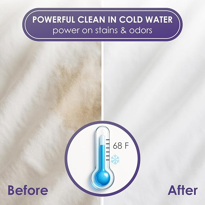 Lavender Organic Plant- Based Laundry Detergent 68 Fl Oz | 66 Loads, Natural Hypoallergenic Non-Toxic Soap for Sensitive Baby Skin. Concentrated Enzyme Stain Remover, Sulfate Free