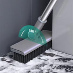 SDSM 4 in 1 Multifunctional Broom and Dustpan Combo Set, Heavy Duty Brooms with 52" Long Handle, with Squeegee and Cleaning Brush, for Clean Home Kitchen Bathroom Office, Sweeping indoor Outdoor Floor