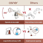 Osner Handheld Garment Steamer for clothes, 1450W Quick Heat Auto-trigger, Compact Travel Steamer, Clothes Steamer, Fabric Wrinkle Remover with Lint Brush Steam Nozzle (Black)