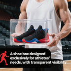 2 Pack Shoe Storage Boxes Acrylic Shoe Organizer Clear Plastic Stackable Shoes Box for Entryway, Closet, UnderBed, Size 12