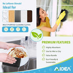 AIDEA Microfiber Cleaning Cloth Black 24PK, Microfiber Towels for Cars, Premium Car Cloths, Dusting Cloth Lint Free Cleaning Rags for SUVs, House, Kitchen, Window, Workshops,11.5×11.5"