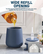 Bosilunlife Soap Dispenser Bathroom - Blue Ceramic Soap Dispenser Lotion Hand Pump Dish Soap Bottle for Kitchen 12oz Refillable Liquid Hand Wash Dispenser for Bathroom