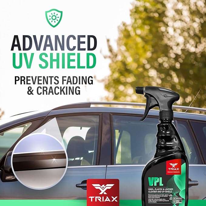 Triax Vinyl, Plastic & Leather VPL Premium Cleaner with UV Shield, Leather Scent (1 Gallon)