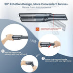 Cordless Car Vacuum Cleaner - Portable Handheld Vacuum with 90° Adjustable Handle,120W / 15000Pa Rechargeable Mini Dust Buster for Cars,Carpets and Pet Hair