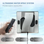 Window Cleaning Robot 6000Pa Suction Power Window Cleaner Robot with 4 Water Spray Intelligent Cleaning with App Control, Perfect for High-Rise Windows, Tiles and Glass Doors